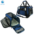 Expandable Soft Sided Pet Carrier Safety Clasps Carry Tote Pet Bag